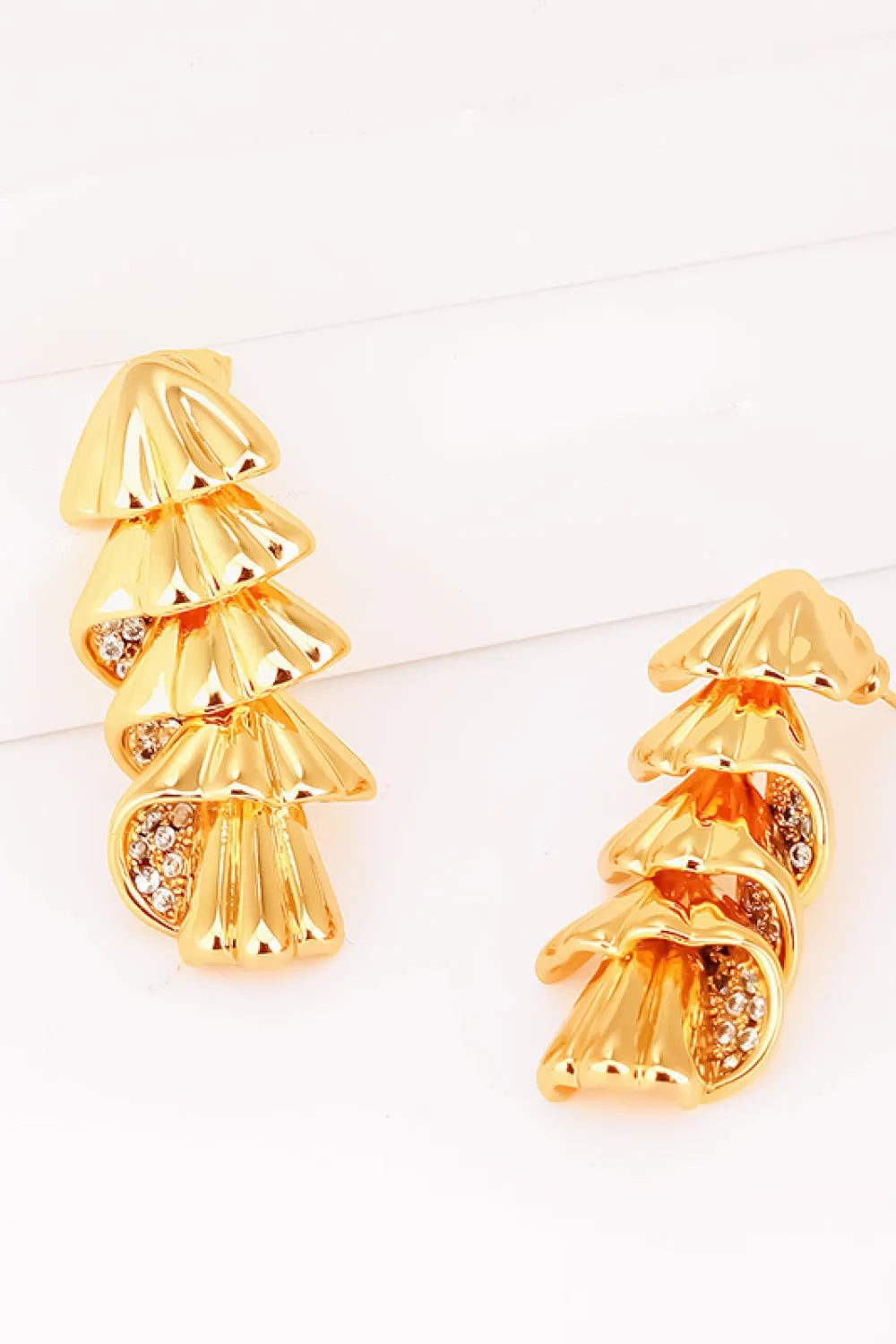 So Gorgeous 18K Gold-Plated Rhinestone Earrings Earrings - Tophatter Daily Deals