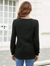 Ribbed Surplice Long Sleeve T-Shirt Women's T-Shirts - Tophatter Daily Deals