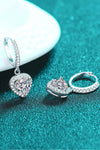 Moissanite Heart-Shaped Drop Earrings Moissanite - Tophatter Daily Deals