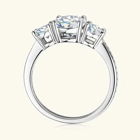 3 Carat Moissanite 925 Sterling Silver Ring Moissanite - Tophatter Daily Deals