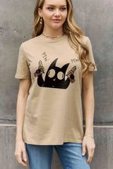Simply Love Full Size PEW PEW Graphic Cotton Tee Women's T-Shirts - Tophatter Daily Deals