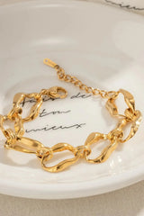 18K Gold-Plated Stainless Steel Bracelet Bracelets - Tophatter Daily Deals