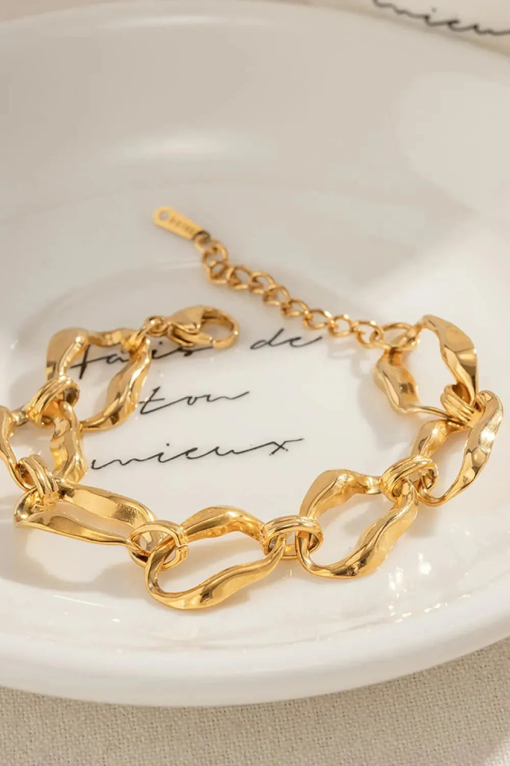 18K Gold-Plated Stainless Steel Bracelet Bracelets - Tophatter Daily Deals