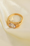 18K Gold Plated Zircon Ring Rings - Tophatter Daily Deals