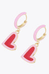 Contrast Heart-Shaped Drop Earrings Earrings - Tophatter Daily Deals