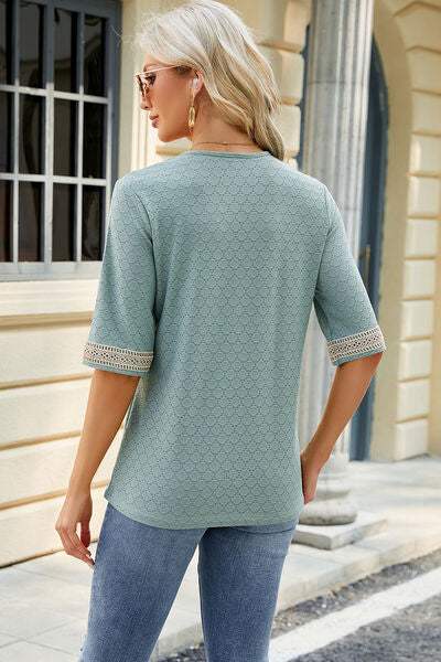 V-Neck Half Sleeve T-Shirt Women's T-Shirts - Tophatter Daily Deals