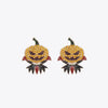 Demon Pumpkin Rhinestone Alloy Earrings Earrings - Tophatter Daily Deals