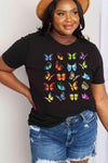 Simply Love Full Size Butterfly Graphic Cotton Tee Women's T-Shirts - Tophatter Daily Deals