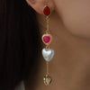 Heart Alloy Dangle Earrings Earrings - Tophatter Daily Deals