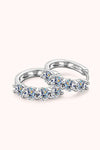 2.4 Carat Moissanite Huggie Earrings Moissanite - Tophatter Daily Deals