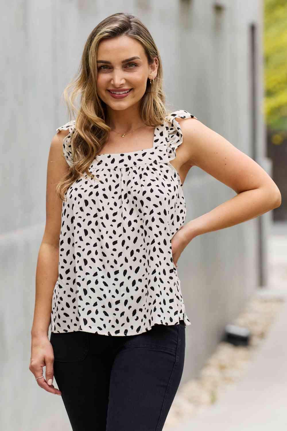 Be Stage Full Size Woven Top in Cream Blouses - Tophatter Daily Deals