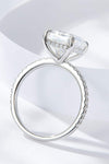 Emerald Cut 4 Carat Moissanite Side Stone Ring Moissanite - Tophatter Daily Deals