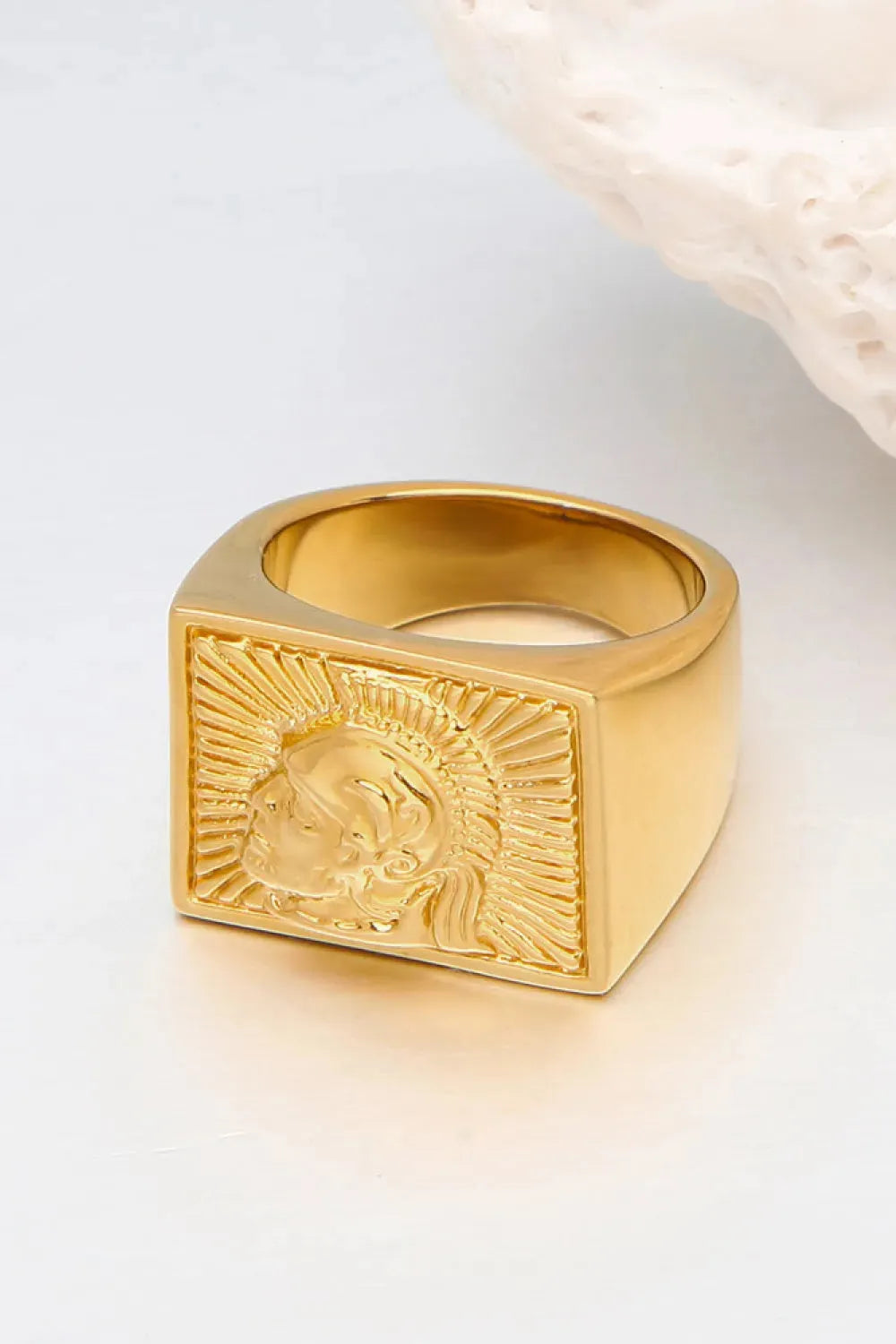 Polished Soldier Ring Gold Rings - Tophatter Daily Deals
