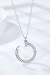 1 Carat Moissanite Open Ring Pendant Necklace Moissanite - Tophatter Daily Deals