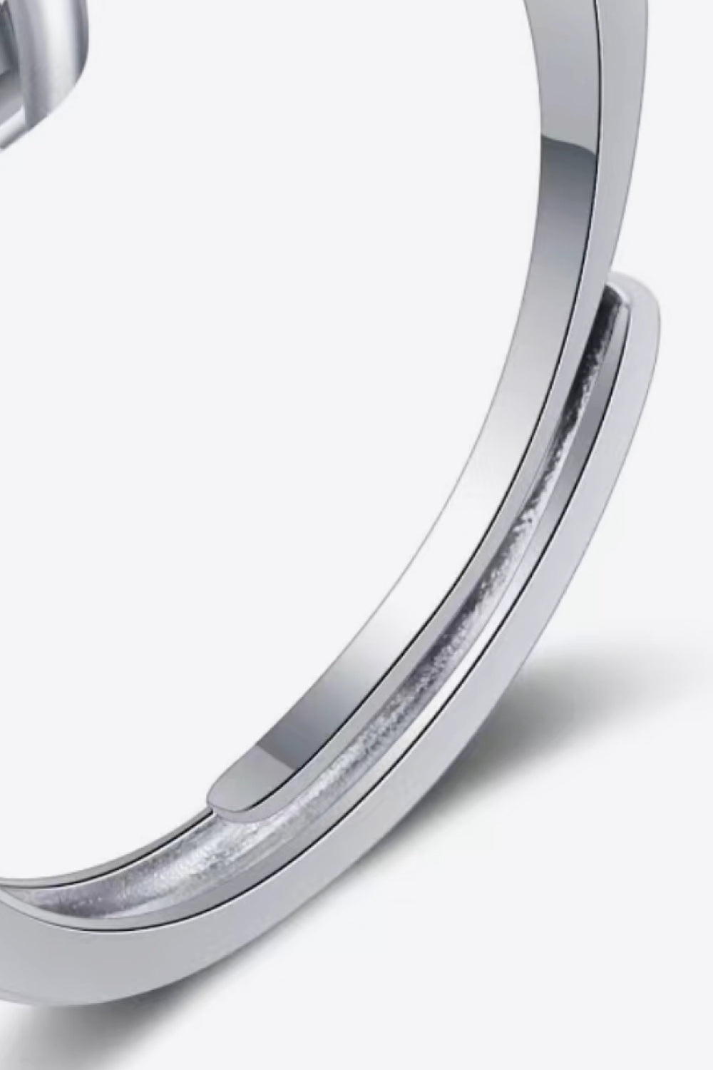 Moissanite 925 Sterling Silver Adjustable Ring - Tophatter Shopping Deals