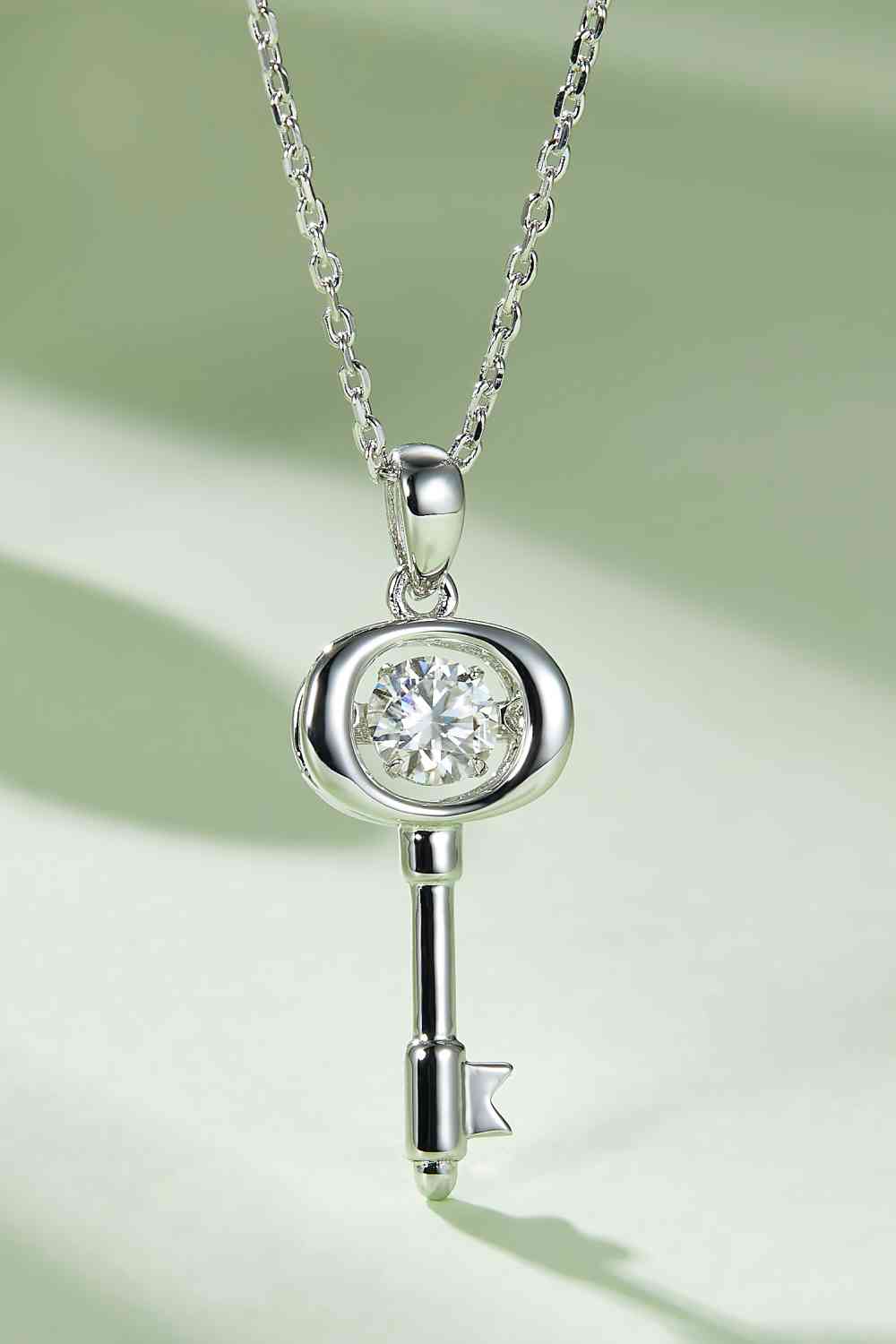 Adored Moissanite Key Pendant Necklace - Tophatter Deals