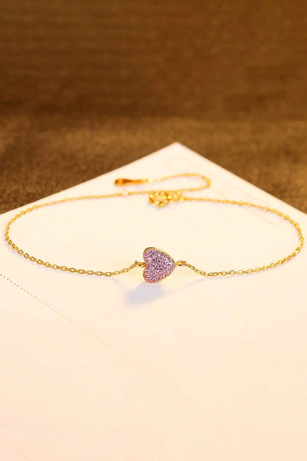 Zircon Heart 925 Sterling Silver Bracelet Bracelets - Tophatter Daily Deals