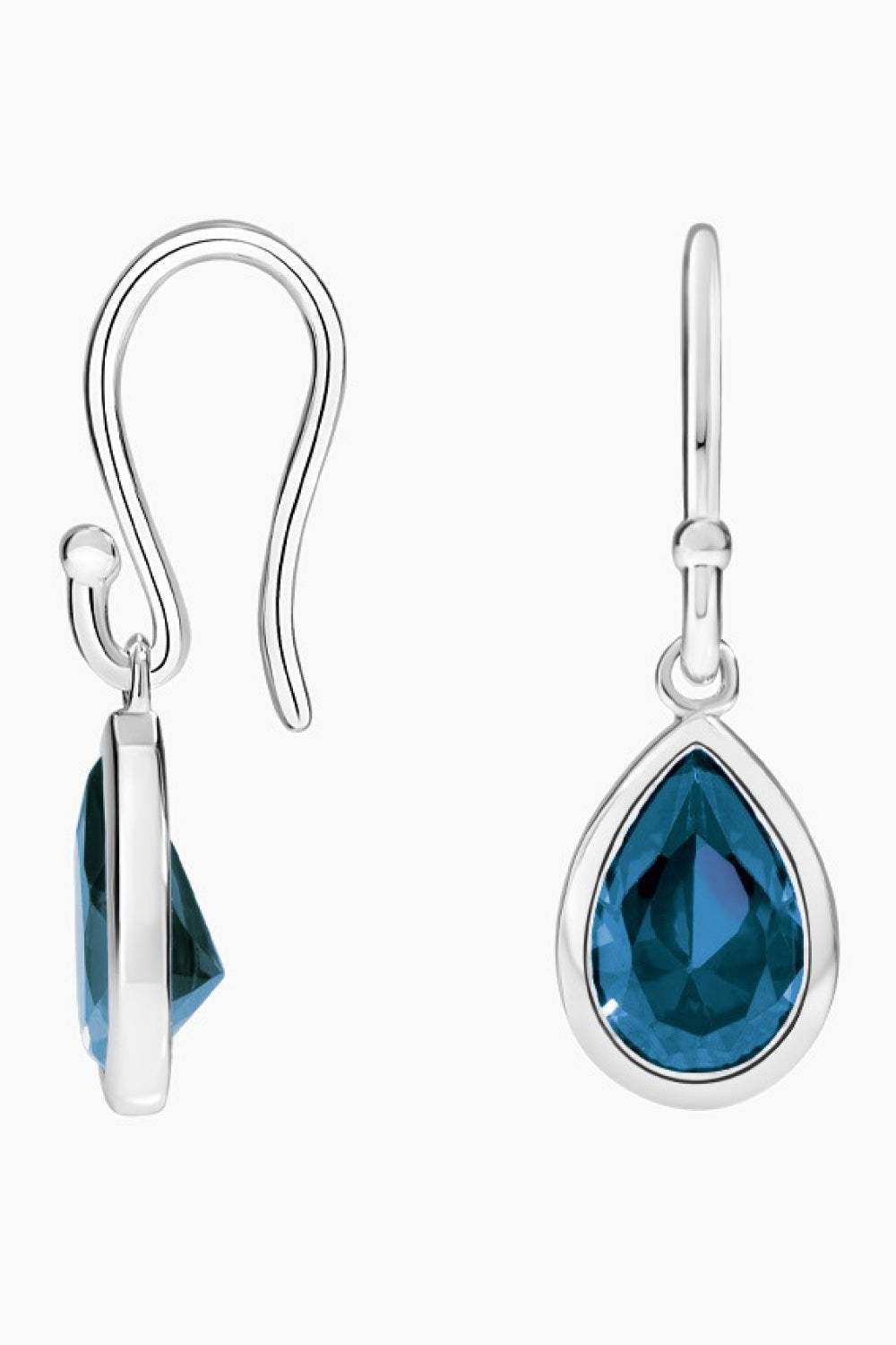 925 Sterling Silver Teardrop Earrings Earrings - Tophatter Daily Deals