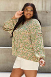 HEYSON She's Blossoming Full Size Balloon Sleeve Floral Blouse Blouses - Tophatter Daily Deals