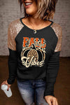 FALL VIBES Graphic Sequin T-Shirt Black Women's T-Shirts - Tophatter Daily Deals