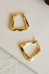 18K Gold Plated Irregular Geometric Earrings Earrings - Tophatter Daily Deals