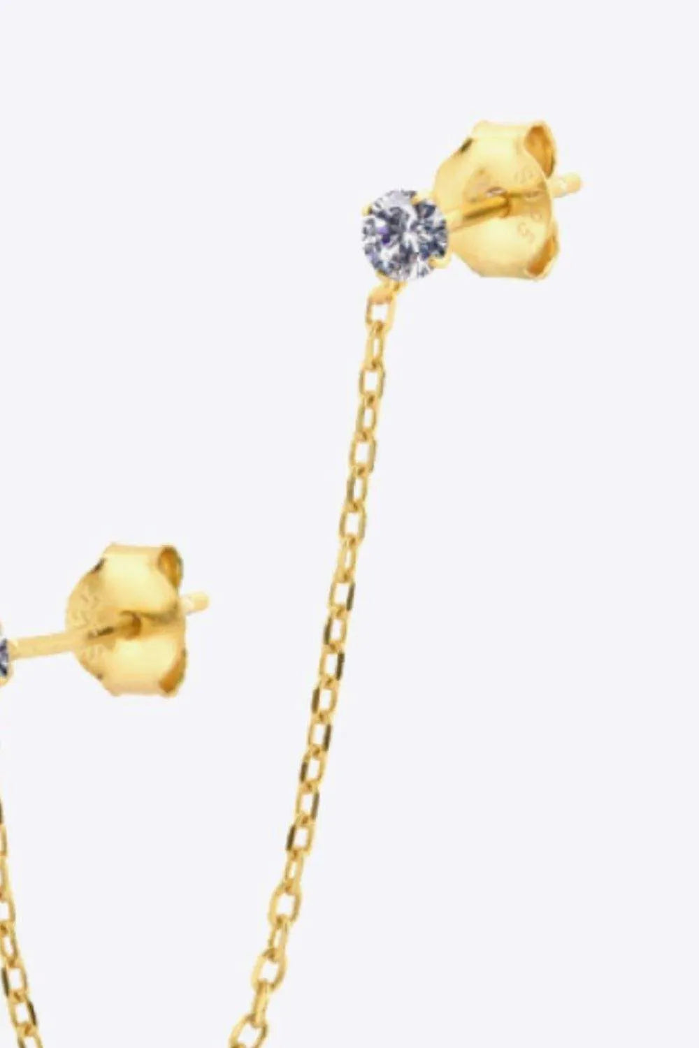 925 Sterling Silver Single Double-Piercing Earring Earrings - Tophatter Daily Deals