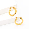 Gold-Plated Copper Huggie Earrings Earrings - Tophatter Daily Deals