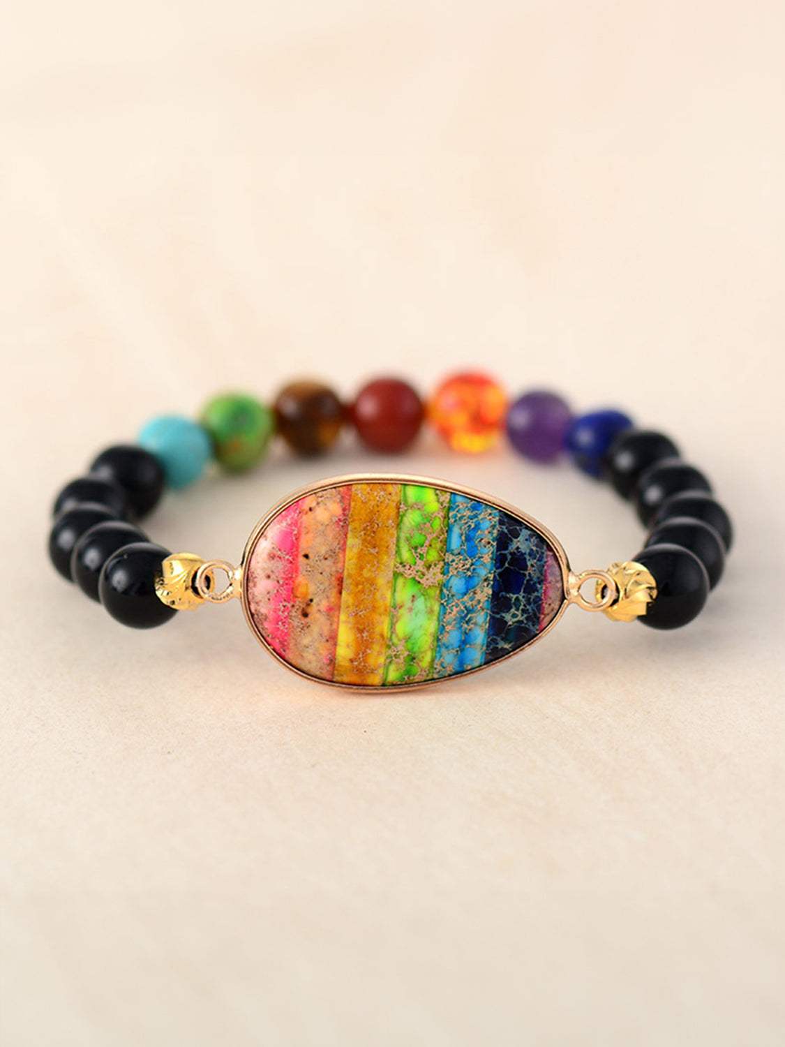 Geometrical Shape Beaded Bracelet Multicolor One Size Bracelets - Tophatter Daily Deals