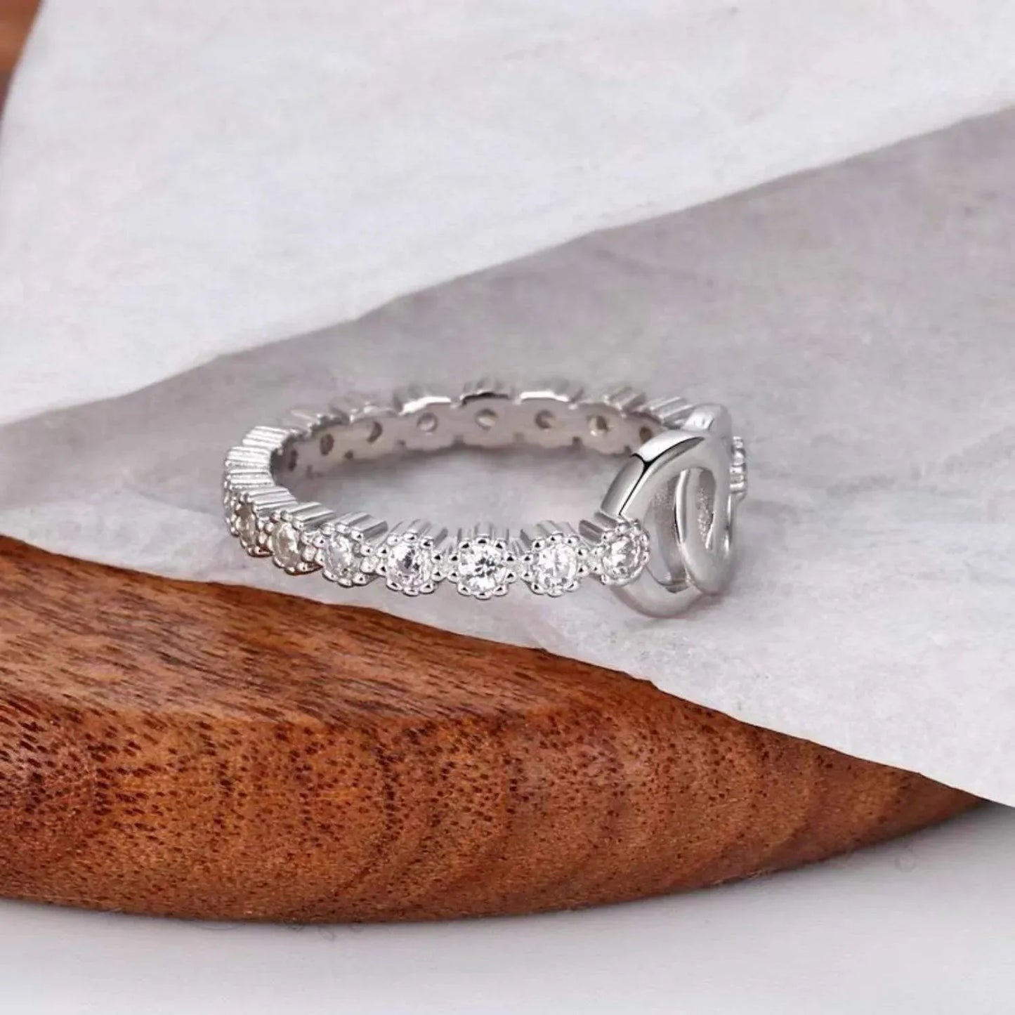 925 Sterling Silver Zircon Ring Rings - Tophatter Daily Deals