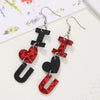 PU Leather Iron Hook Dangle Earrings Earrings - Tophatter Daily Deals