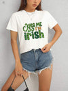 KISS ME I'M IRISH Round Neck T-Shirt Women's T-Shirts - Tophatter Daily Deals