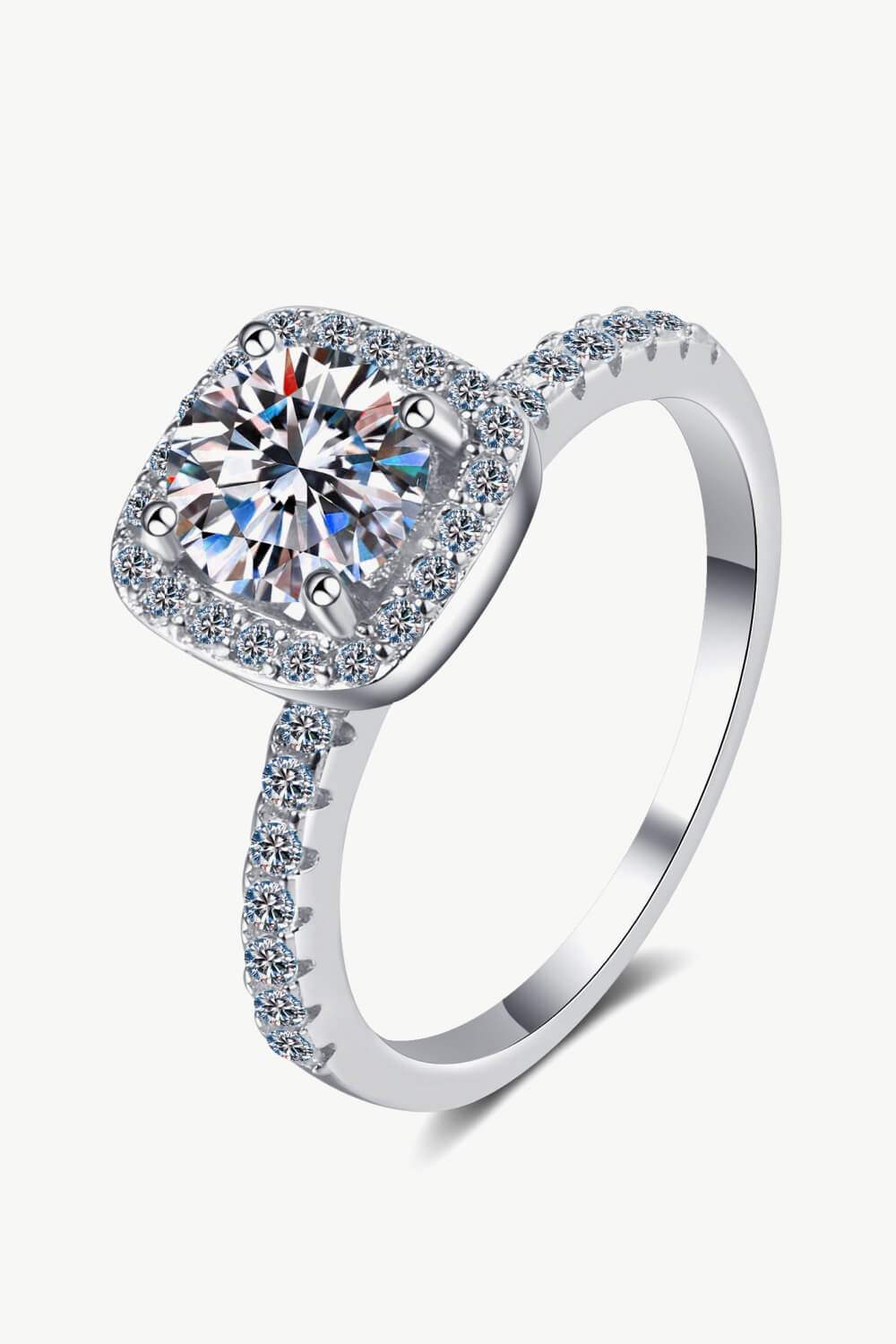 Square Moissanite Ring Moissanite - Tophatter Daily Deals