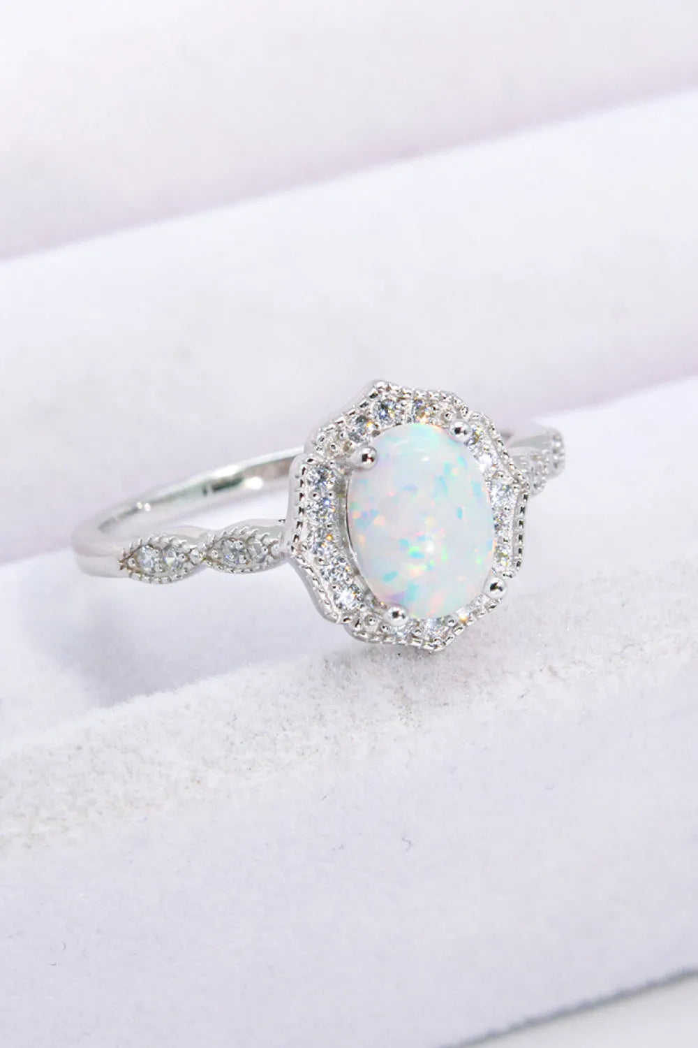 Just For You 925 Sterling Silver Opal Ring Opal Opal - Tophatter Daily Deals