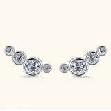 Moissanite 925 Sterling Silver Stud Earrings Moissanite - Tophatter Daily Deals