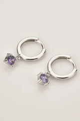 Inlaid Zircon Huggie Drop Earrings Earrings - Tophatter Daily Deals