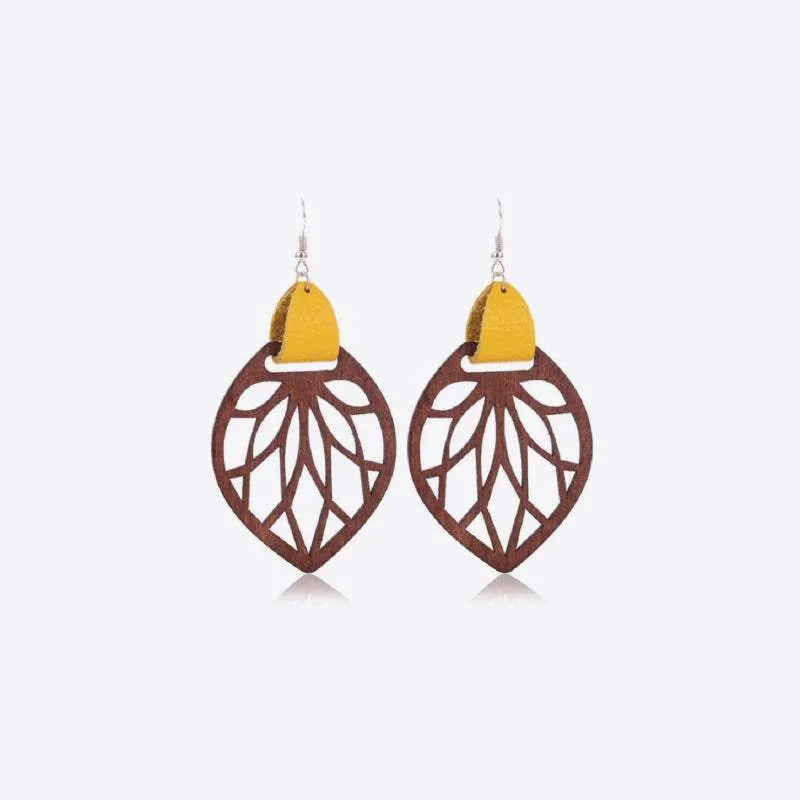 Leaf Drop Earrings Earrings - Tophatter Daily Deals