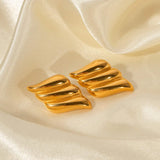 Minimalist 18K Gold-Plated Earrings Earrings - Tophatter Daily Deals