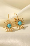 18K Gold Plated Sun-Shaped Earrings Earrings - Tophatter Daily Deals