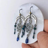 Snake & Moon Alloy Earrings Earrings - Tophatter Daily Deals
