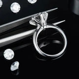 5 Carat Moissanite 925 Sterling Silver Ring Moissanite - Tophatter Daily Deals