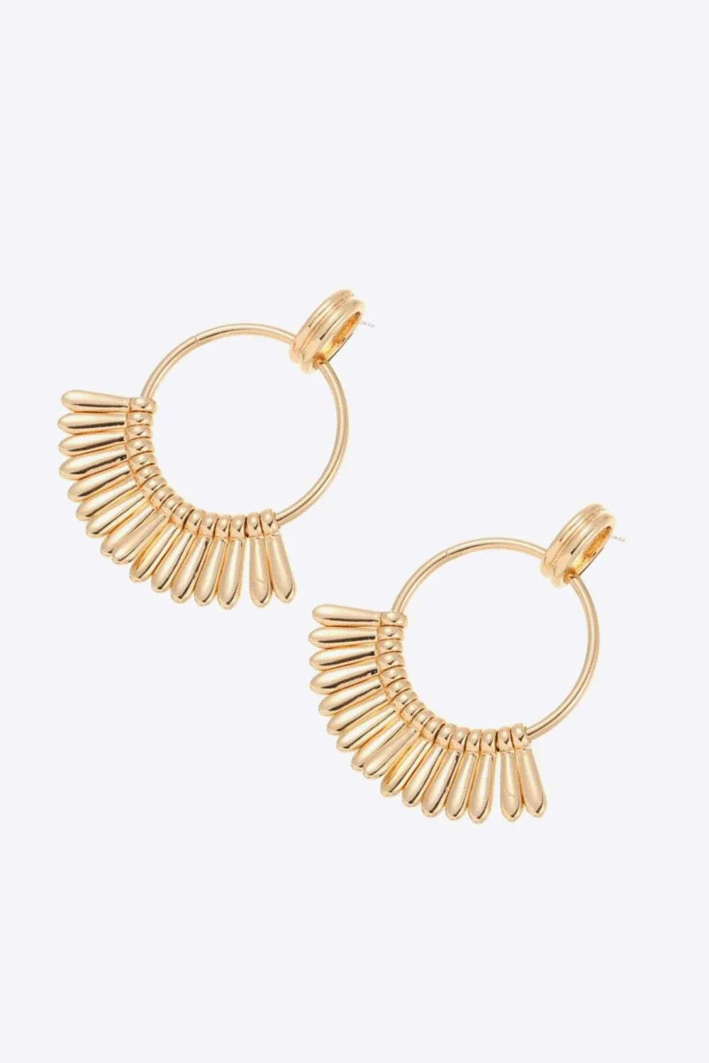 18K Gold-Plated Zinc alloy Drop Earrings Earrings - Tophatter Daily Deals