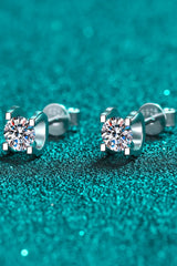 Limitless Love 1 Carat Moissanite Stud Earrings Moissanite - Tophatter Daily Deals