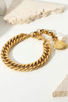 18K Gold-Plated Curb Chain Bracelet Bracelets - Tophatter Daily Deals