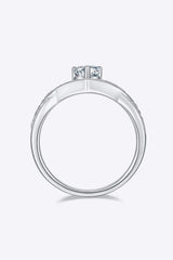1 Carat Moissanite Teardrop 925 Sterling Silver Ring Rings - Tophatter Daily Deals