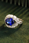 5 Carat Lab-Grown Sapphire Platinum-Plated Ring Rings - Tophatter Daily Deals