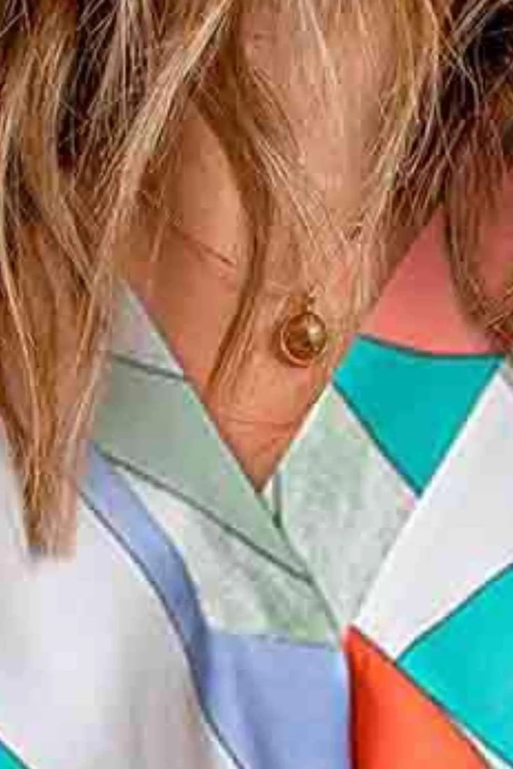 Printed V-Neck Short Sleeve Blouse Blouses - Tophatter Daily Deals