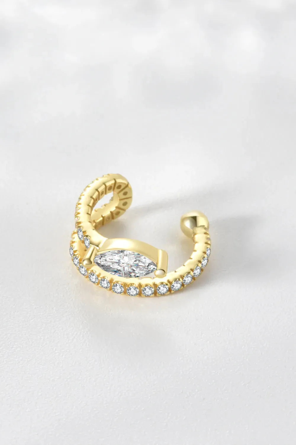 Inlaid Zircon Single Cuff Earring Earrings - Tophatter Daily Deals