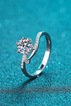 On My Mind 925 Sterling Silver Moissanite Ring Moissanite - Tophatter Daily Deals