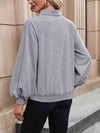 Collared Neck Raglan Sleeve Blouse Blouses - Tophatter Daily Deals