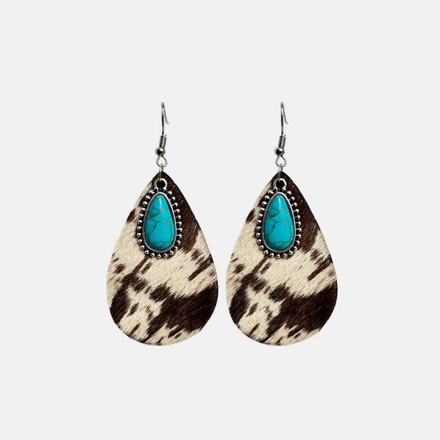 Artificial Turquoise Teardrop Earrings Khaki One Size Earrings - Tophatter Daily Deals